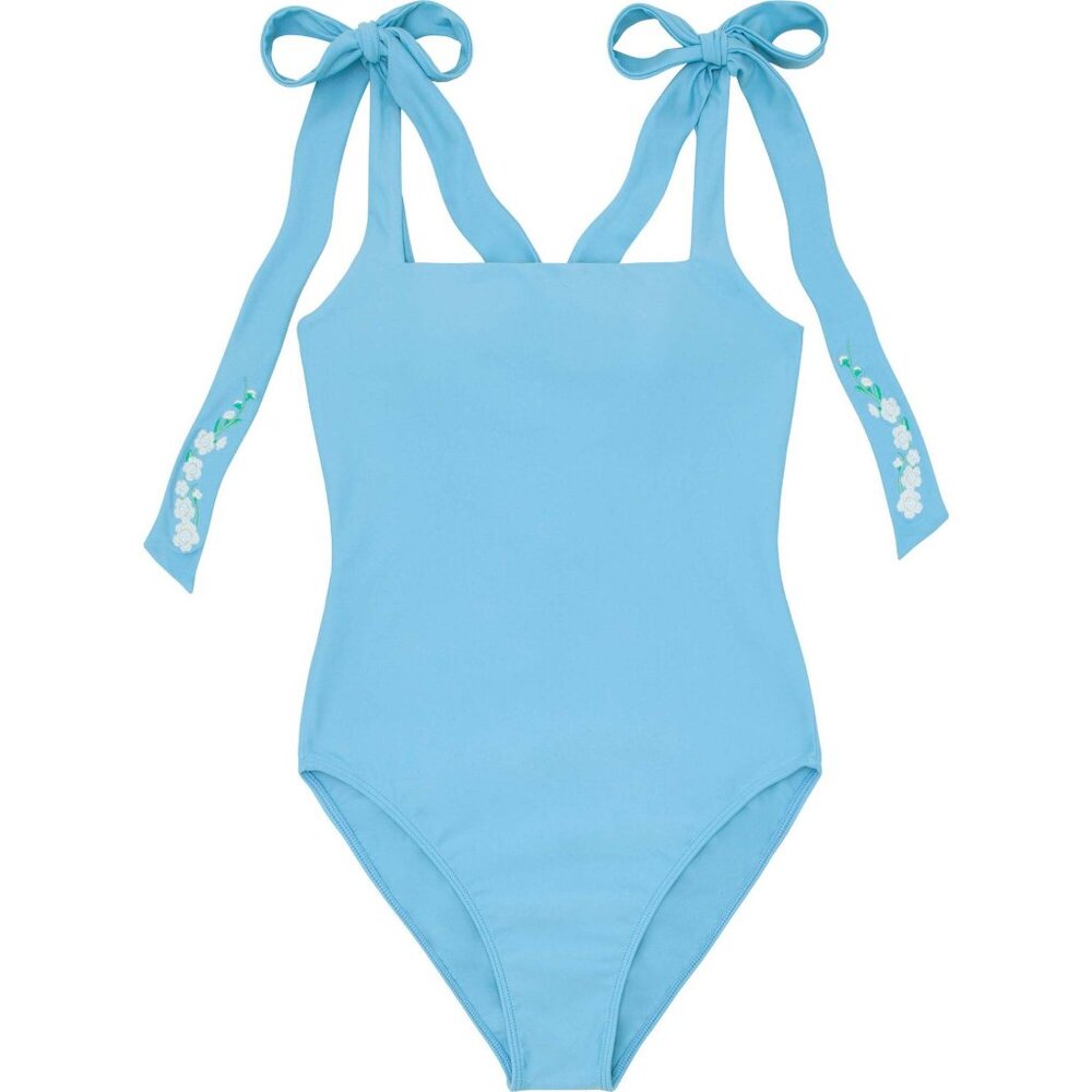 Minnow X Fanm Mon Women's Lagoon Tie Knot One Piece - New With Tags